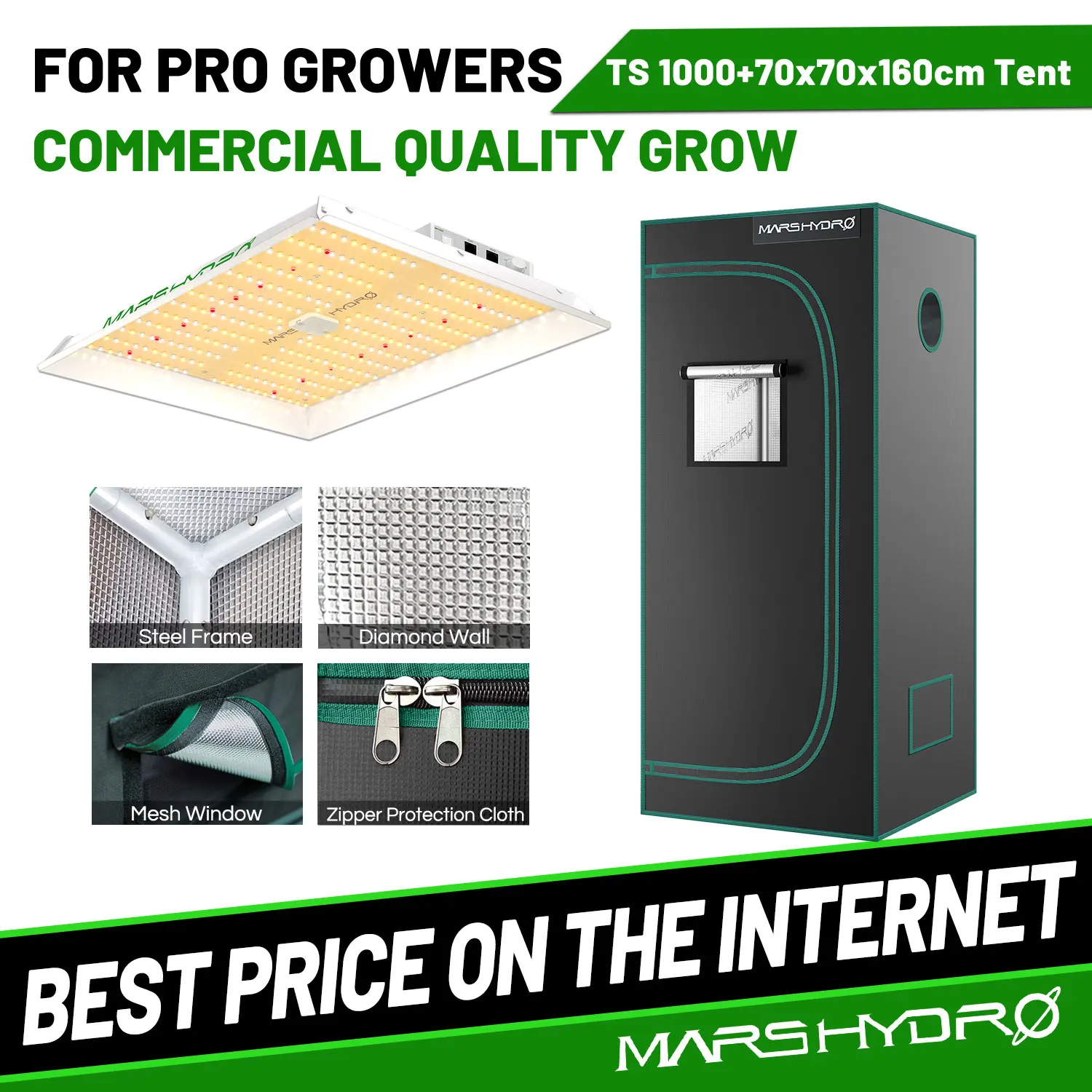 Mars Hydro TS 1000 Светодиодный ростовой светильник Fitolamp для растений Теплица Гидропоника Выращиваемые растения и комната для шкафа для роста 2x2 фута