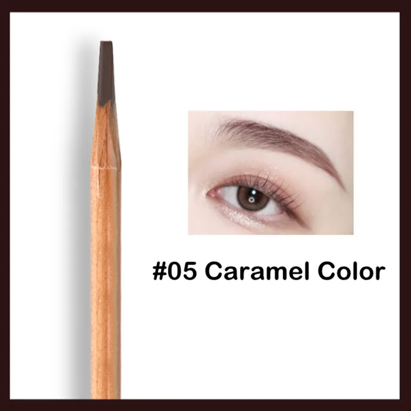 

6 Colors Eyebrow Pencil Long-lasting Square Core Hard BrowsTattoo Pen Black Waterproof Natural Henna Tint Eyebrow