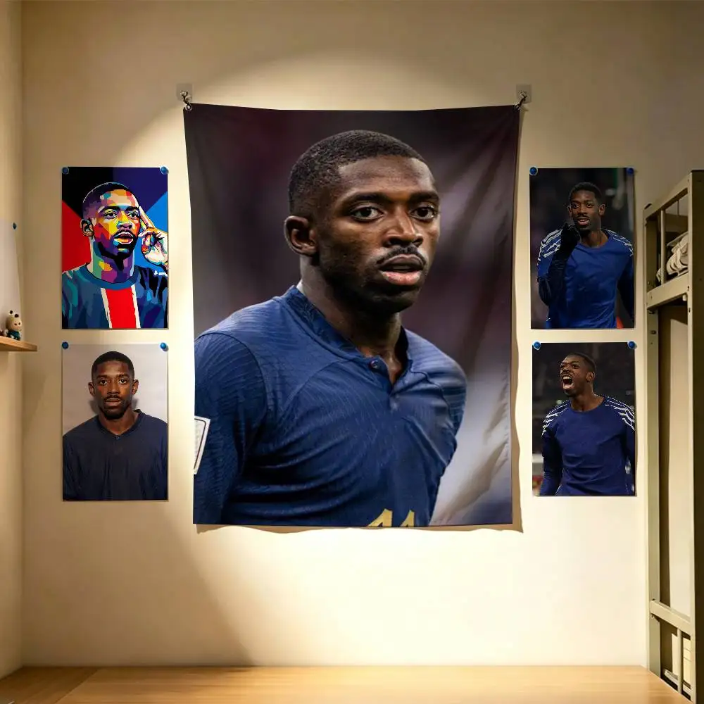 Фото Футбольные флаги Ousmane D-Dembele, настенный декор, художественный баннер для спальни, дома, улицы, для украшения интерьера №1