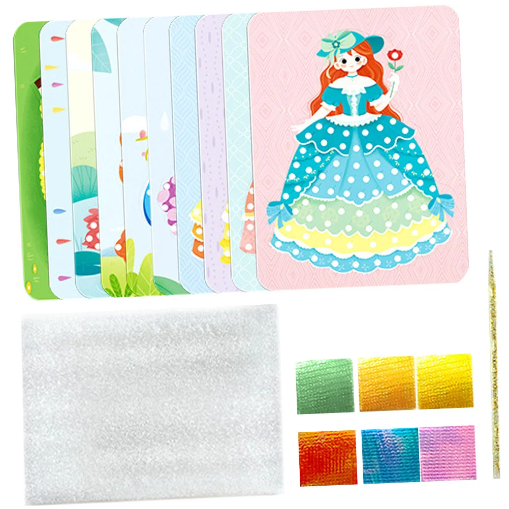 

1 Set of Creative Poke Painting DIY Kit Fabric Puncture Painting Crafts Boards