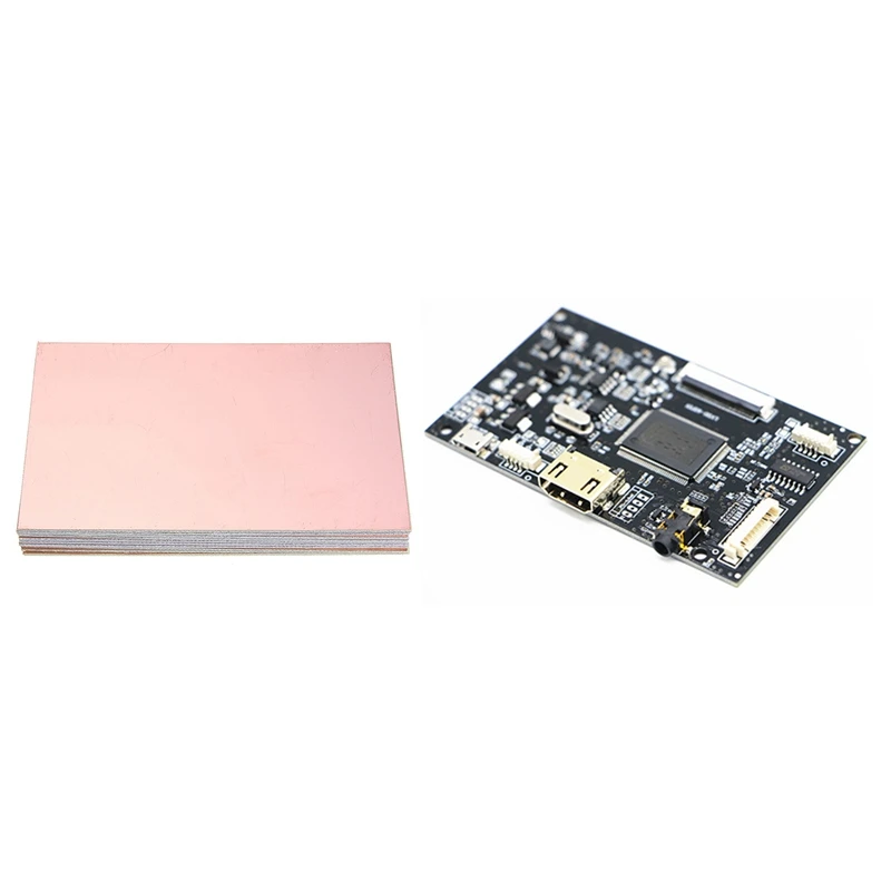 

Top Deals 10X 10X15cm Double-Sided PCB Copper Clad Laminate FR4 Fiberglass Board & 1X HDMI+Audio 40Pin LCD Driver Controller Boa