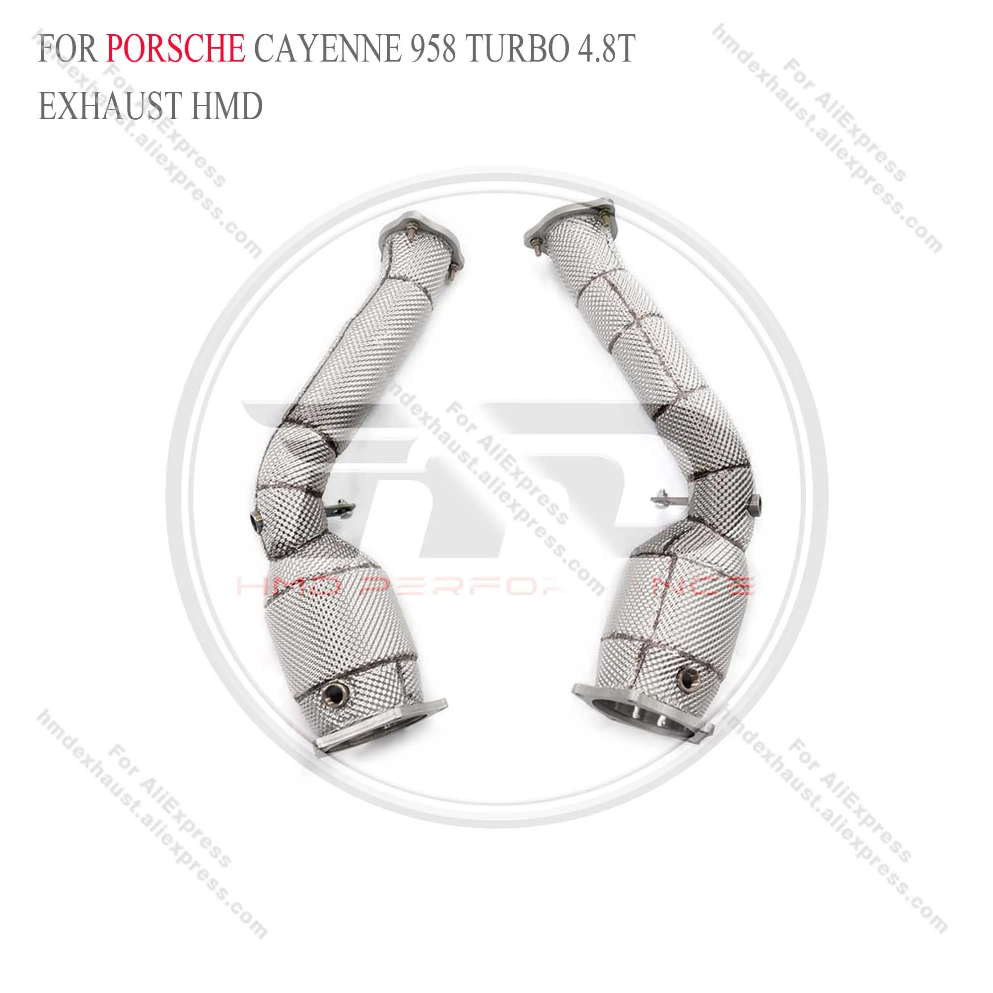 HMD High Flow Sport Cat Downpipe для Porsche Cayenne 958 Turbo 4 8 T 2011-2017 Headers Catalyst Catted выхлопная труба