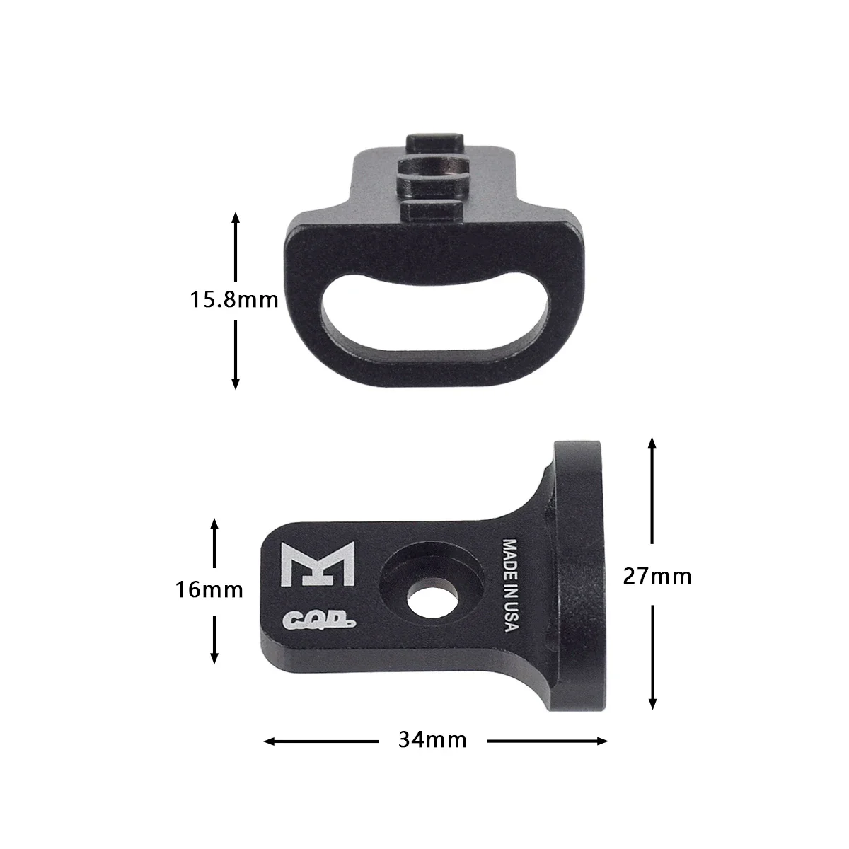 Фото Tactical CNC CQD Shoulder Strap Quick Sling RSA GBB Sling Mount Adapter MLOK 20mm Rail Hunting Airsoft Rifle QD Slings AR15 AK47 №2