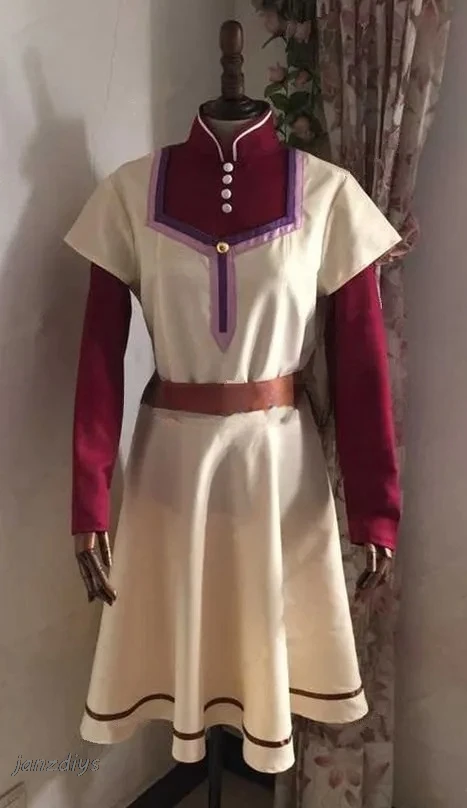 Костюм для косплея Akagami no Shirayukihime платье Shirayuki из Белоснежки с красными волосами