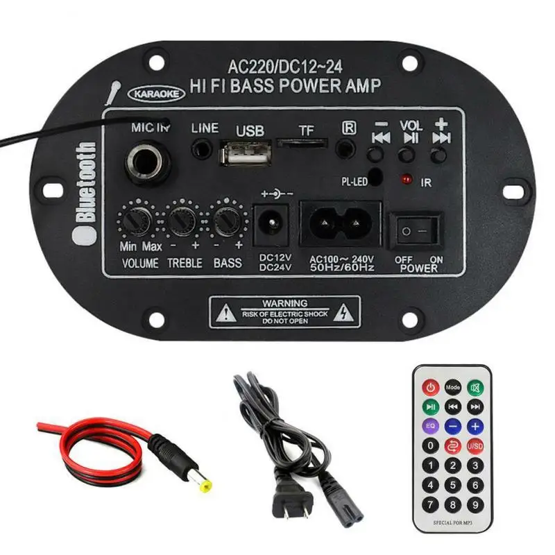

Плата усилителя Bluetooth мощностью 30 Вт, сабвуфер с USB-разъемом, Dac, FM-радио, TF-плеер, усилитель сабвуфера для 8-дюймового динамика