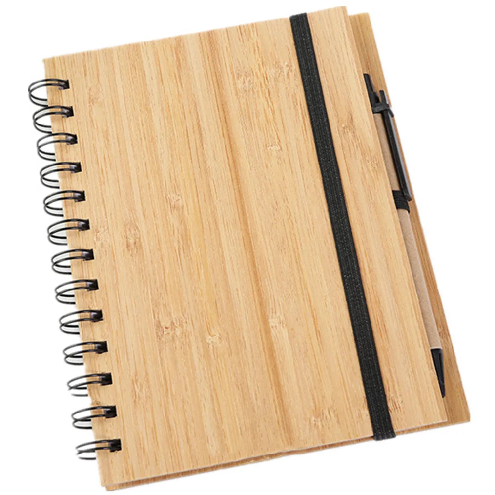 

Notebook Work Notebooks Plan Accessory Portable Convenient Pads Bamboo Spiral Journal Daily Use Student Supplies Multi-function