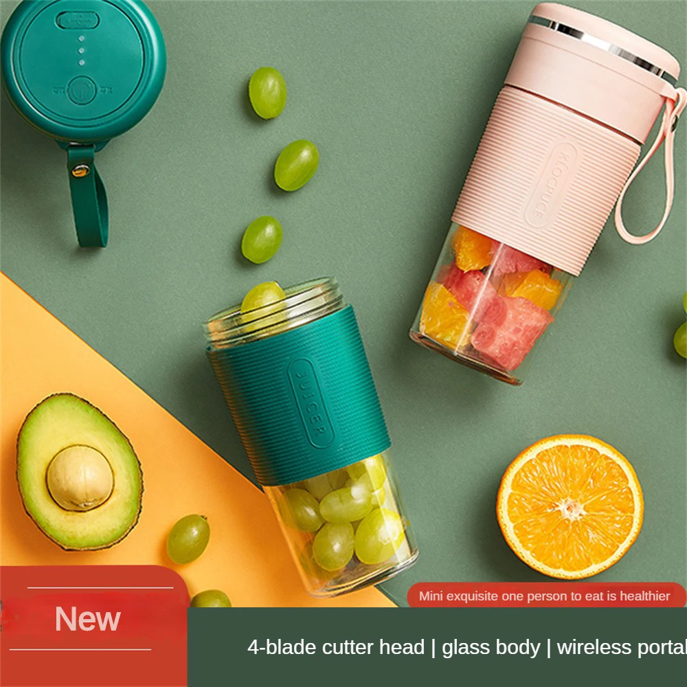 

300ml Portable Small Juicing Cup Electric Fruit Juicer Waterproof Juice Cup Kitchen Tools 85 × 190mm Household Fruit Machine