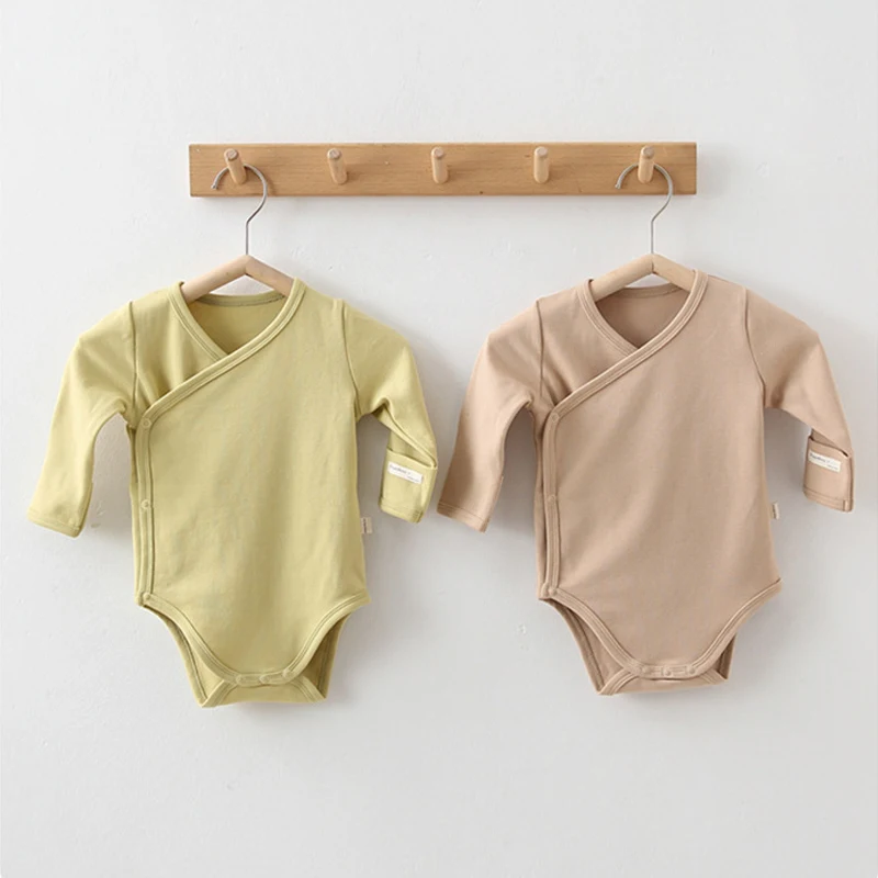 Ircomll Baby Boys Girl Clothes Newborn Romper Solid Cotton comfortable Bodysuit+hats Long Sleeves Playsuit For Kids | Детская одежда и