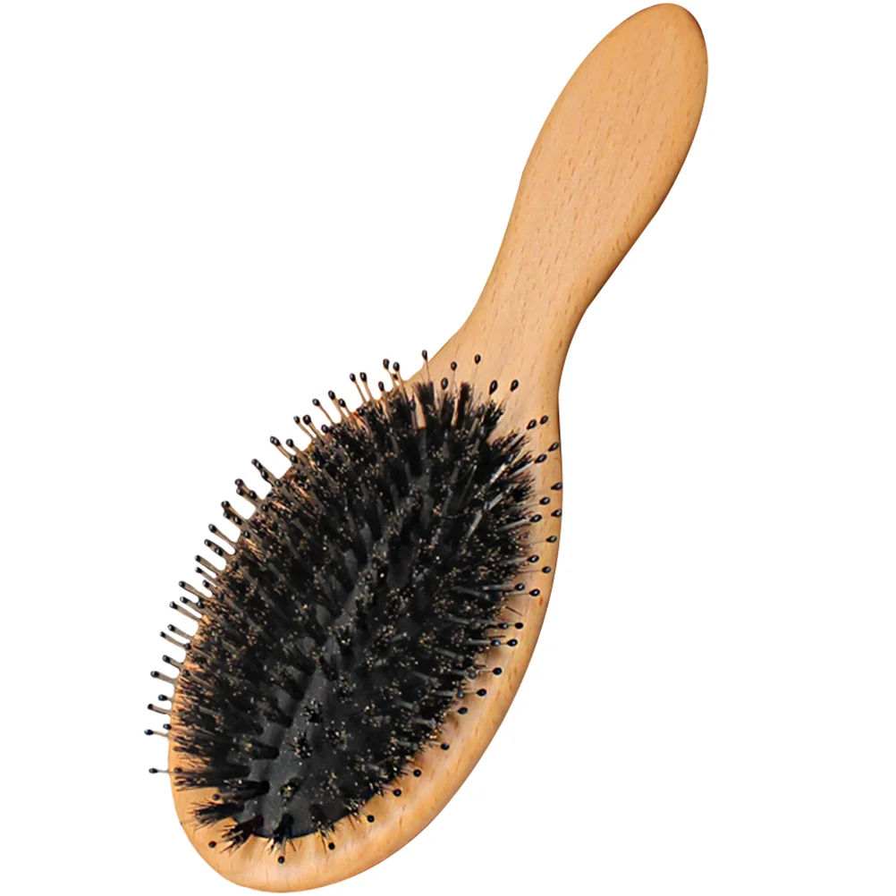 

Solid Wood Comb Female Airbag Women Hair Boar Brush Dry Massaging Hairbrush Paddle Reusable