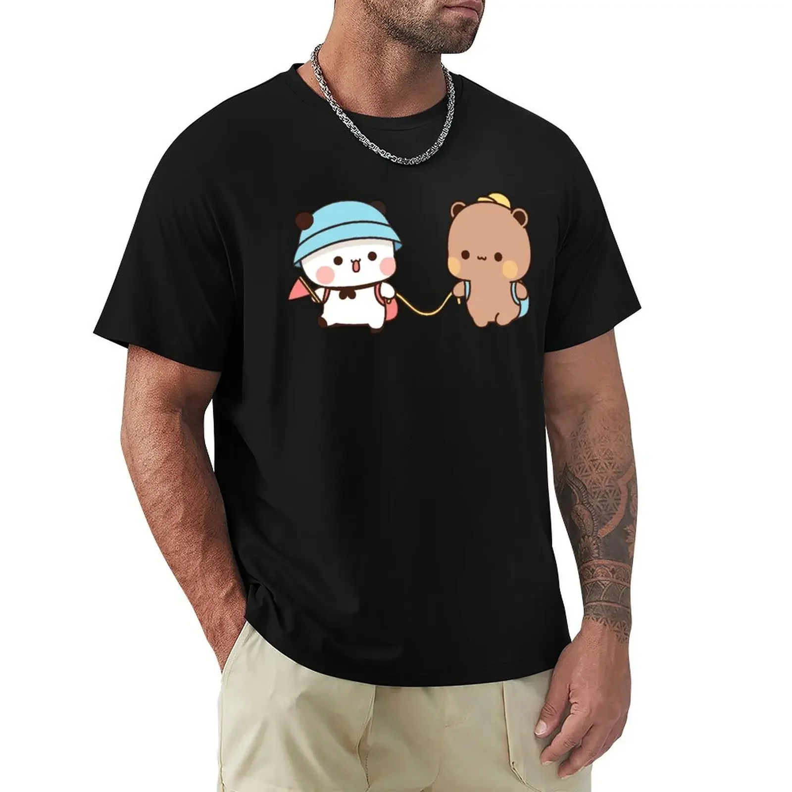 DuDu Bear и BuBu Panda на летние каникулы?? Футболка милая одежда каваи рубашка заказ