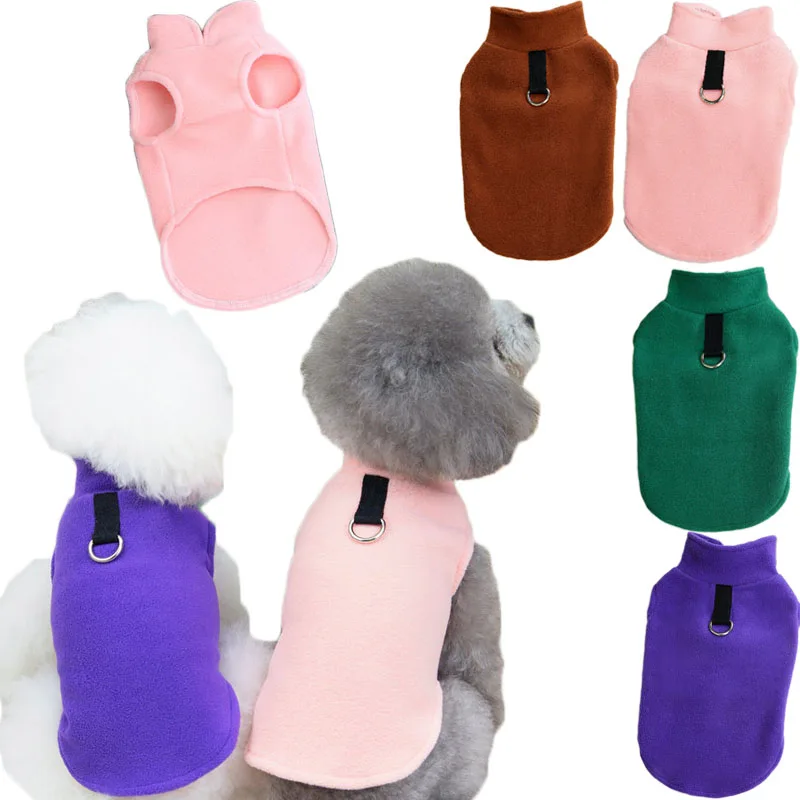 

Pet Dog Clothes Winter Fleece Dog Hoodies Blank Sleeveless Dog Vest Puppy Cat Sweatshirt Sweater For Small Medium Dogs Chihuahua