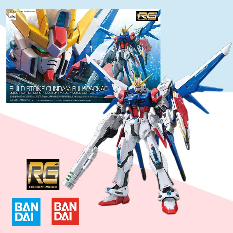 Оригинальная коробка Bandai RG 1/144, строительный Страйк, GUNDAM, полный посылка, Аниме Робот, строительная игрушка, подарок для детей