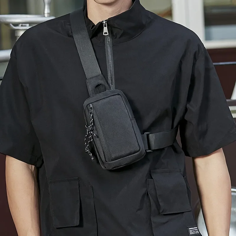 

Sling Boy Canvas Bags Pouch Breast Male Fashion Bag Messenger Bag Purse Small Men Mini Mobile Crossbody Bags Phone Shoulder