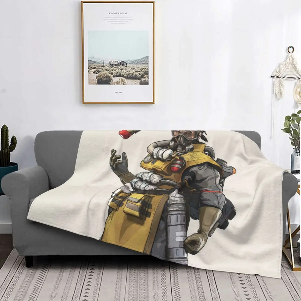 

Apex Legends Crypto Shooting Game Blanket Velvet All Season Caustic Cute Ultra-Soft Throw Blankets For Office Couch Bedspread