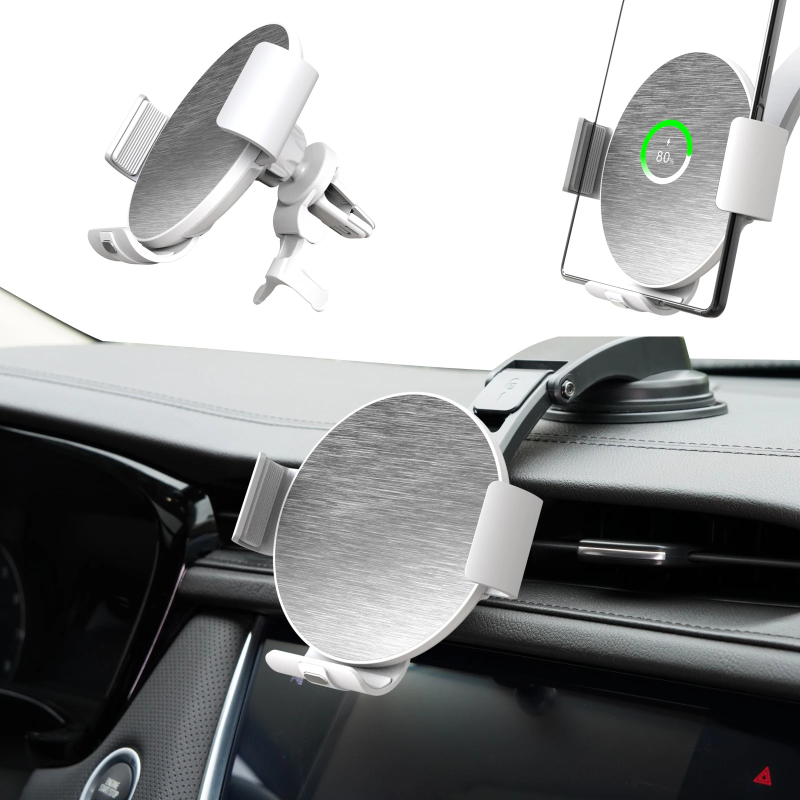 

Быстрое беспроводное автомобильное зарядное устройство Qi 15 Вт для Samsung Galaxy Fold Z 2 3 Flip iPhone 12 Pro Max, складной экран, вентиляция, крепление на присоске