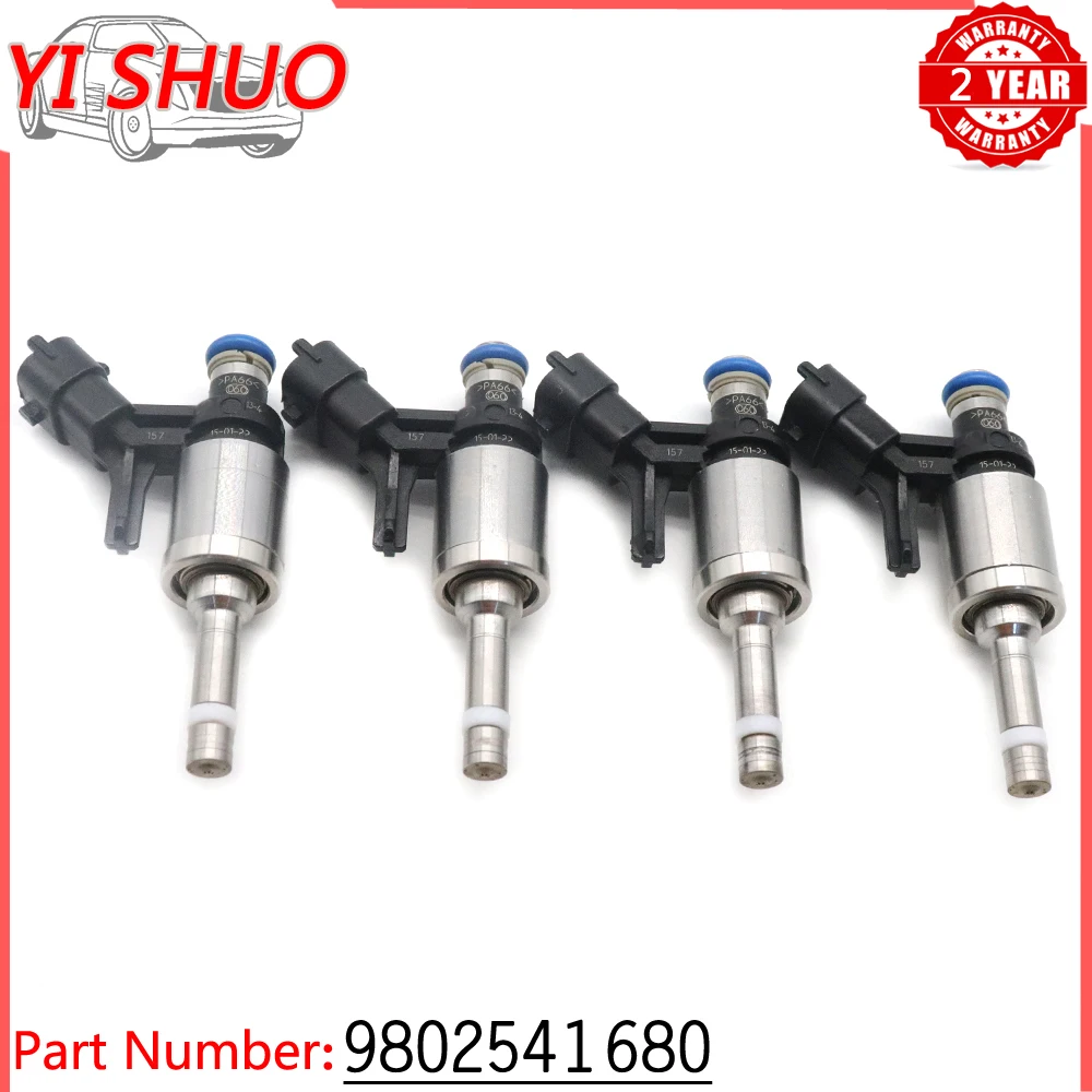 

4pcs Car Fuel Injectors Nozzle 9802541680 for Peugeot 308 408 508 for Citroen C4 for BMW Mini 1.6L