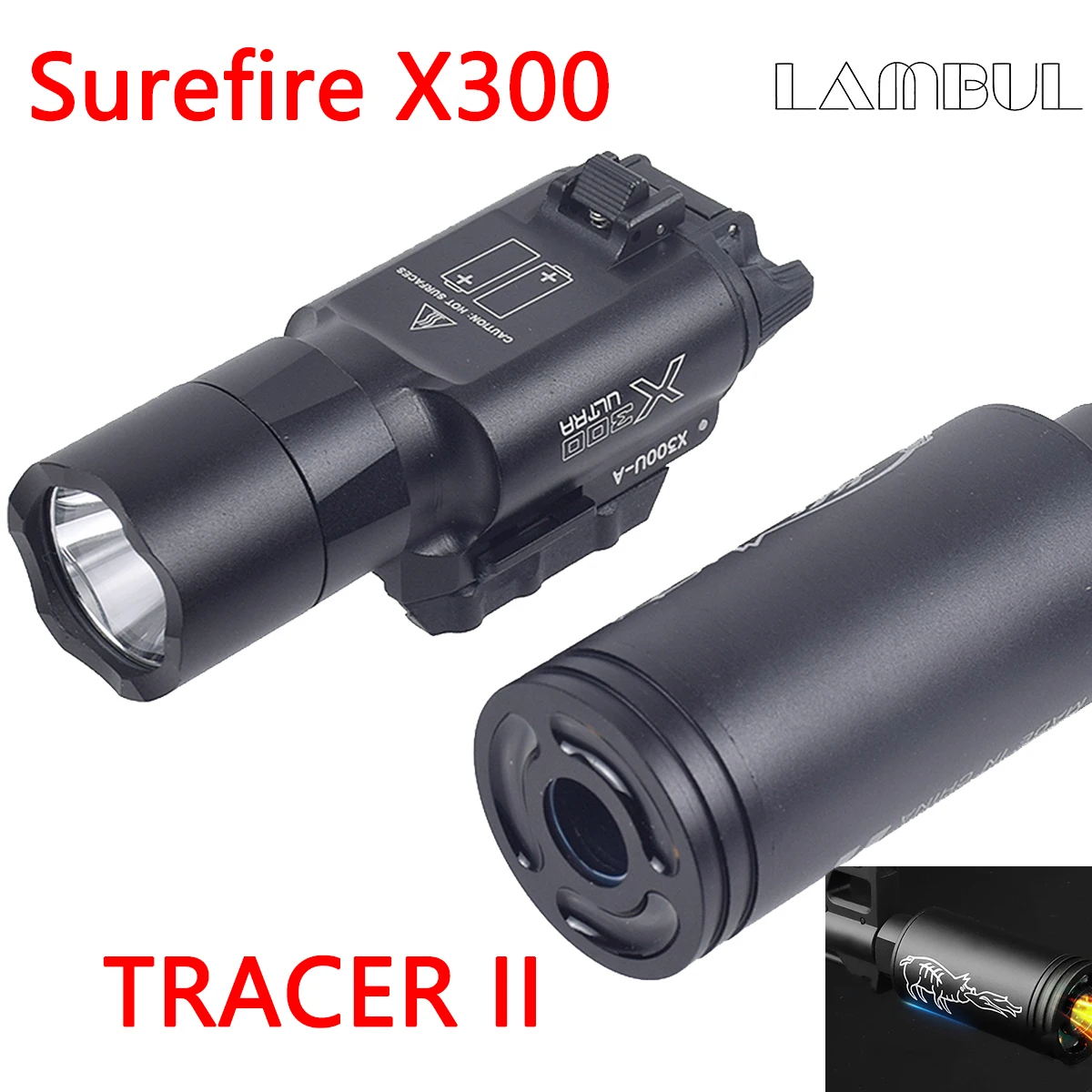 Фото Фонарь-тракер для охоты SureFire X300: светодиодный блок с креплением 14 мм CCW/10 мм CW для флуоресцентных BB-шариков и аксессуаров №5