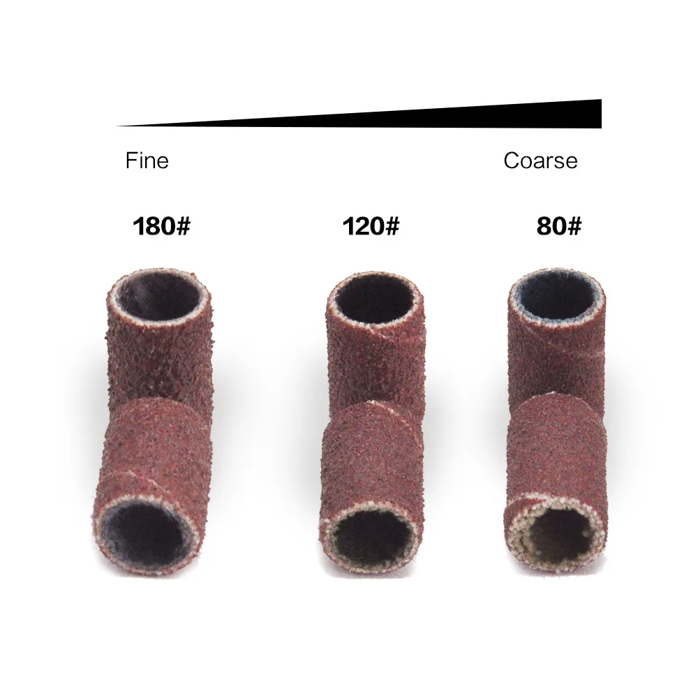 100/50 шт. шлифовальные ленты для электрической машинки маникюра 180/120/80 зернистость