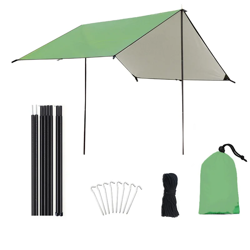 

3x5m 3x4m Outdoor Awning Waterproof Camping Tent Mat Roof Top Tent Sunshade Canopy Portable Pocket Tarp Beach Tent Sun Shelter