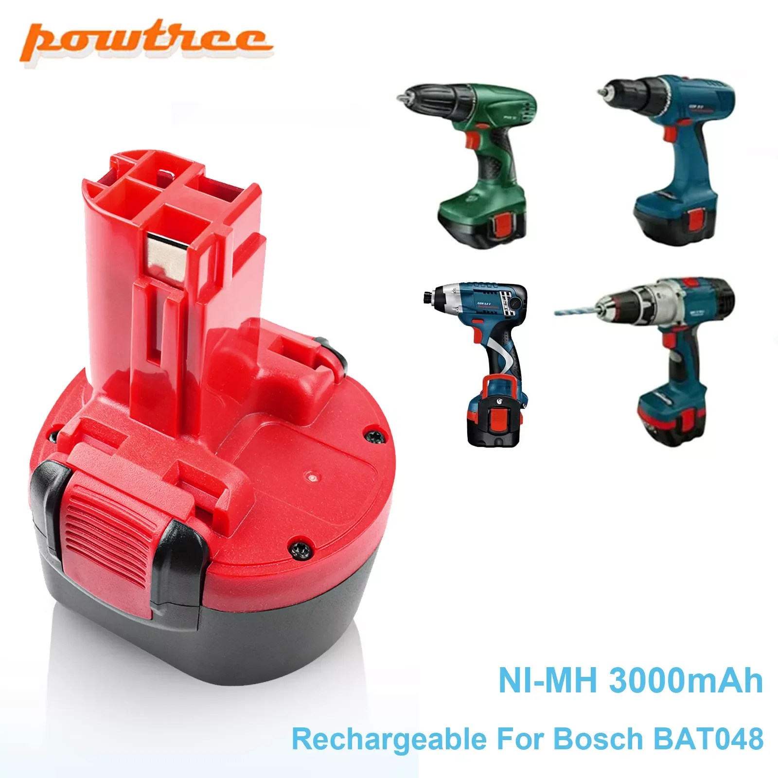 

Новый аккумулятор BAT048 3000 мАч NI- Battery для Bosch 9,6 в BAT100 BAT119 PSR 960 BH984 BAT048 BAT119, аккумуляторная батарея для электроинструментов