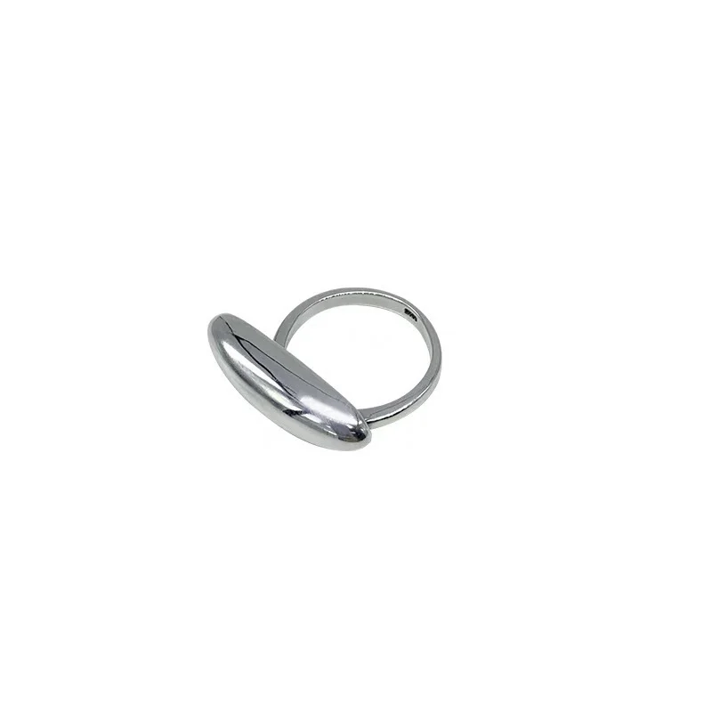 Minar Minimalist Silver Color Metal Twisted Geometric Charm Rings for Women Female Camber Wide Adjusting Open Ring Accessories images - 6
