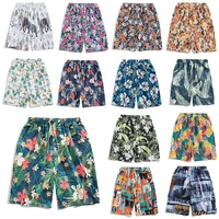 2022 summer new mens casual beach shorts hawaiian style printed thin quick drying sports shorts