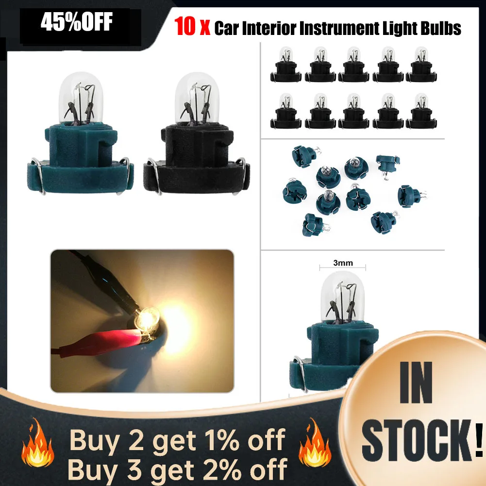 

10 шт. T3 LED 12 в автомобильный инструмент, яркий индикатор, автоматическая кнопка двери, лампы 1,2 Вт, лампы для приборной панели для Honda