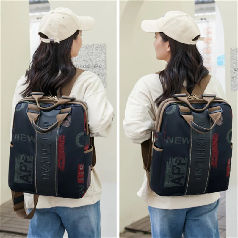 

Женский чемодан, новая простая школьная сумка с принтом, большой вместимости, легкий, для путешествий, практичный удобный рюкзак для хранения, для поездок