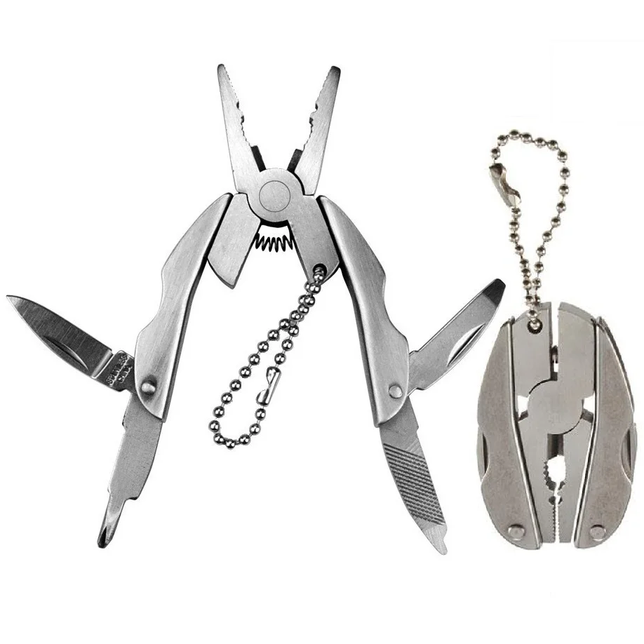 

Stainless Steel Outdoor Portable Multitool Pliers Knife Keychain Screwdriver Multi Tools Mini Pliers Multi Tool