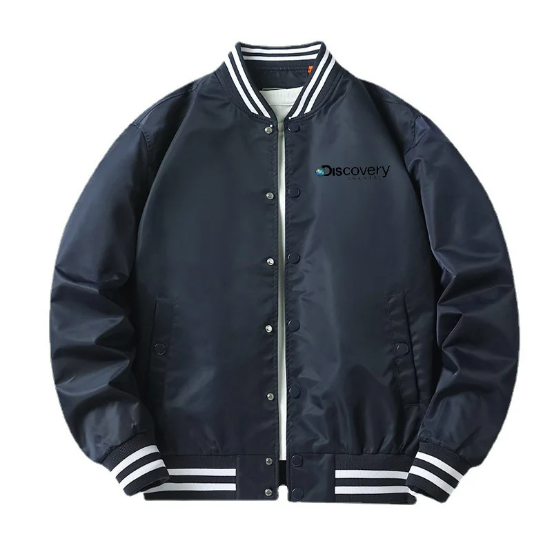 

Discovery Logo men's new autumn and winter baseball jacket autumn and winter stand collar American flying jacket loose clothing