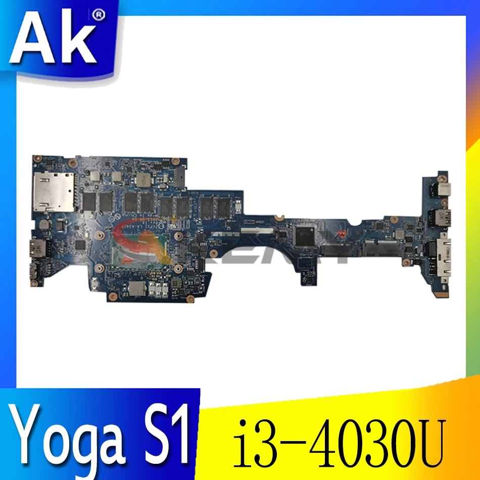 

FRU 00HW075 04X5232 00HT115 For Lenovo Thinkpad Yoga S1 Laptop Motherboard ZIPS1 LA-A341P With i3-4010U or i3-4030U And 4GB RAM