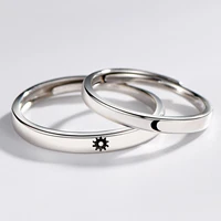 star and moon couple rings boho couple wedding ring jewelry for women men valentine anniversary gift fashion jewelry accessories