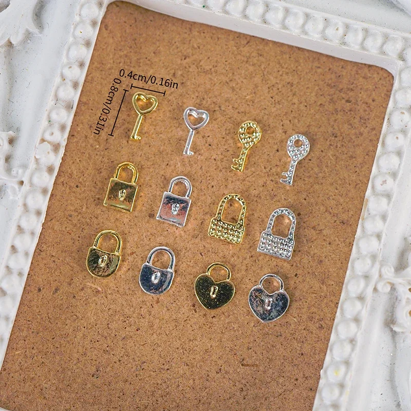 Мини-брелок для ключей из сплава глянцевые золотистые серебристые металлические