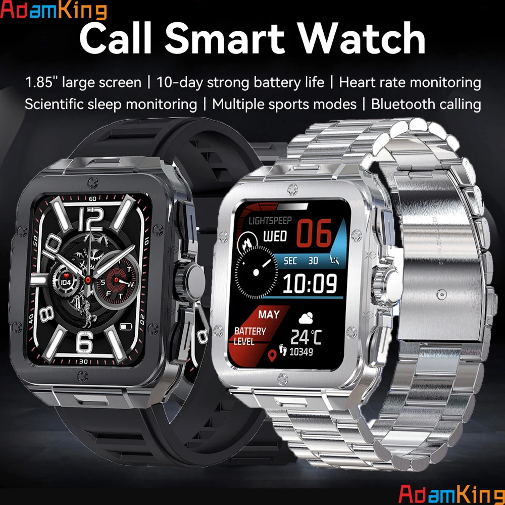 

1.85" HD Screen Smart Watch Men Women BT Call Smartwatch AI Voice Assistant Health heartrate Monitor Fitness Tracker Waterproof