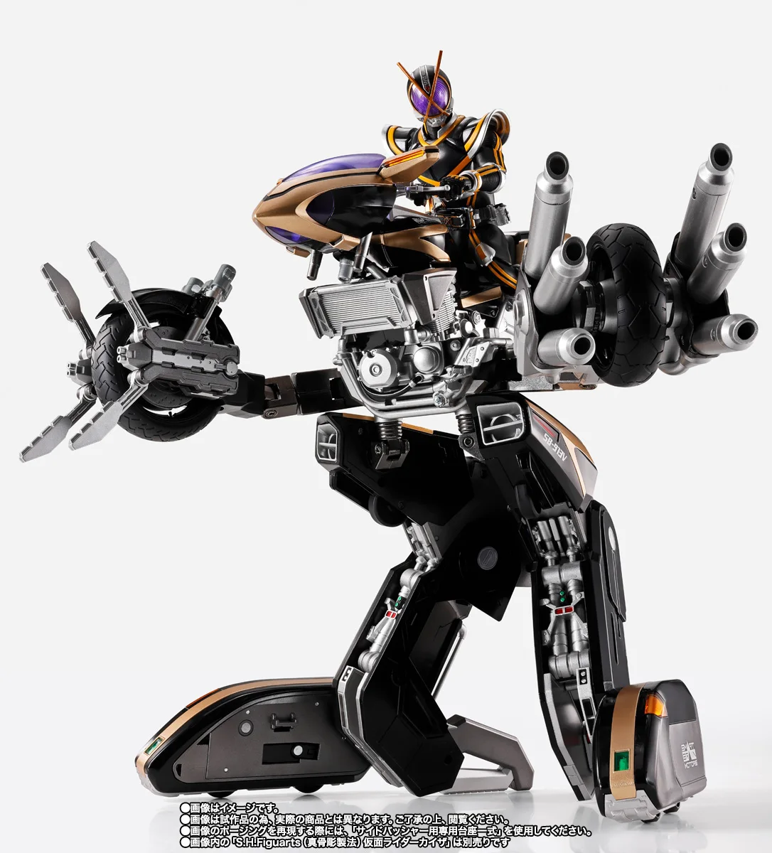 Фото В наличии: Фигурка Bandai S.H.Figuarts Side Basher Kamen Rider 555 SB-913V Sidecar Shooter, аниме-модель, оригинальная, в коробке, игрушка, подарок №2