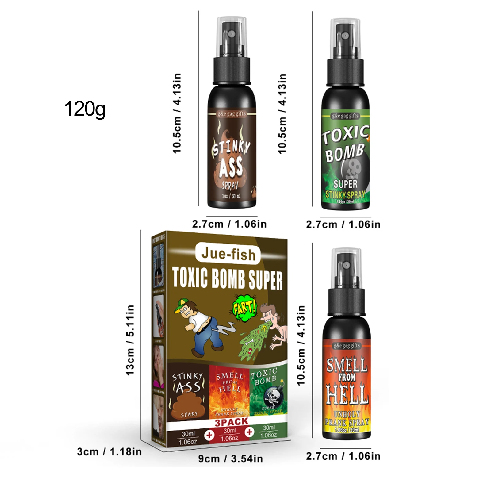 Fart Spray 3 Pack Liquid Assfart Spray Stinky Ass Fart Spray And Smell From Hell Nasty Smelling Prank Spray Pranks For Adults Or images - 6