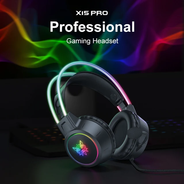 ONIKUMA RGB Headset Gamer PC PS4 Gaming Headphones with HD Flexible Mic 3.5mm Headphone for Xbox PS5 Switch Computer Games 5