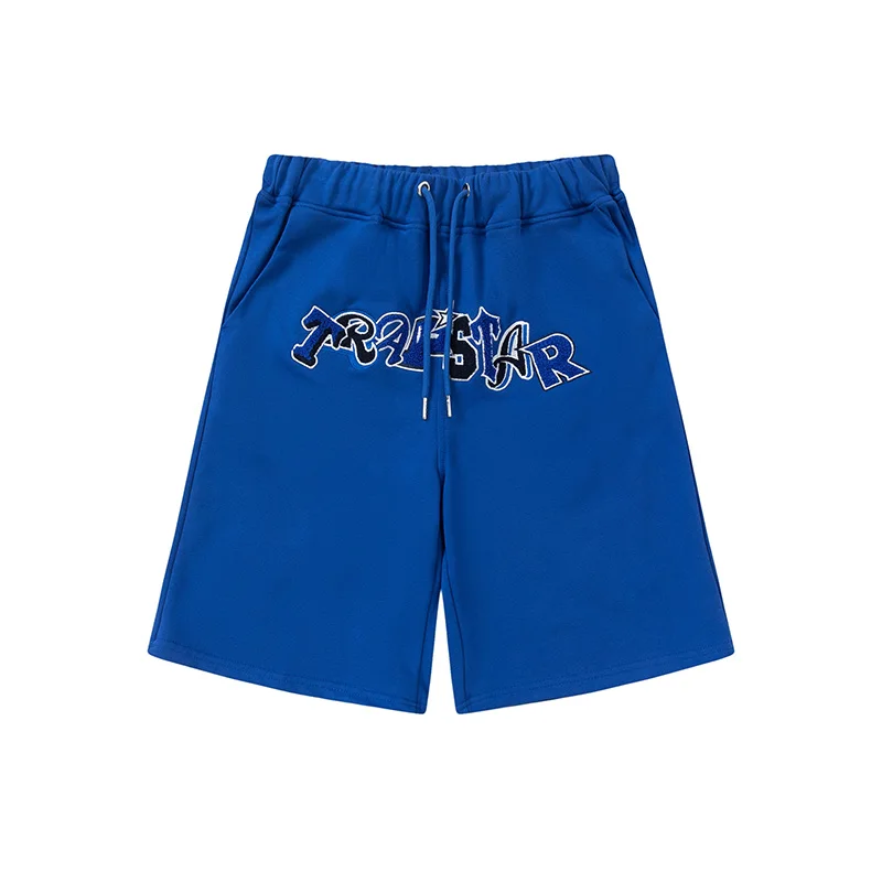 

Trapstar 23ss New Style Spring Summer Alphabet Embroidery Cotton High Quality Men And Women T-Shirt Shorts Suit