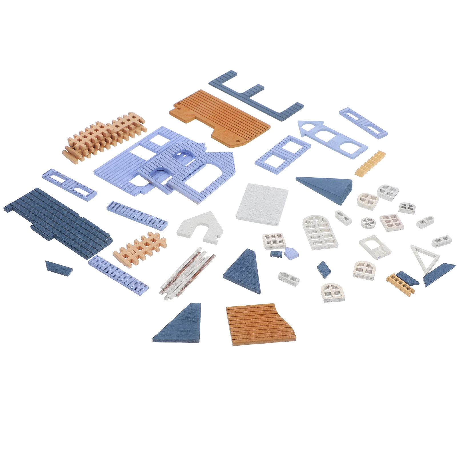 

DIY Wood Building Assembly House Plaything 3D Villa Mini Adornment Painted Miniature Micro Landscape Ornament