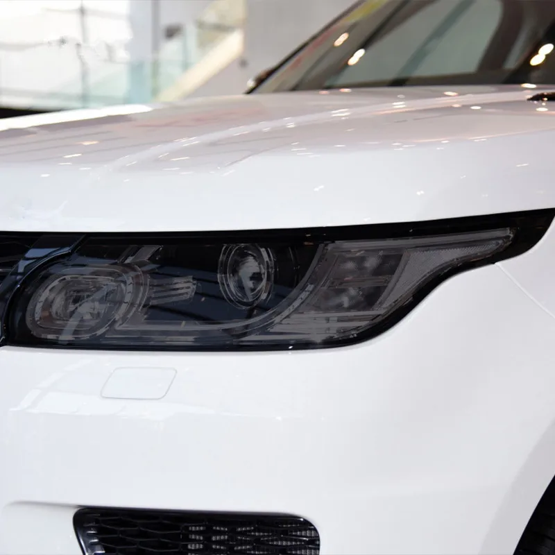 

2 Pieces Black Car Headlight Protective Film Precut Clear TPU Sticker For Range Rover Sport L494 2014-2021 Accessories