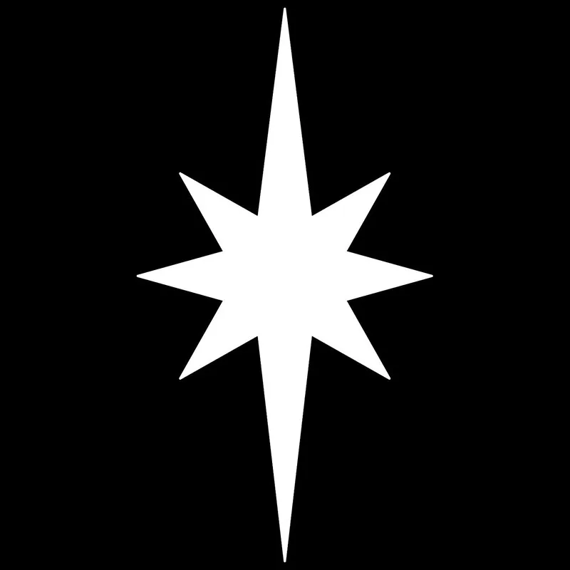 

15CM Elongated Star Fashion Bumper Decoration Decals Art Cartoon Car Sticker Y36
