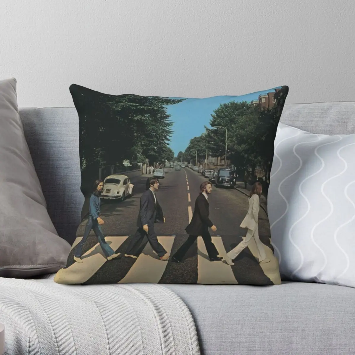 

Abbey Road Square Pillowcase Polyester Linen Velvet Printed Zip Decor Throw Pillow Case Home Cushion Cover Wholesale 45x45