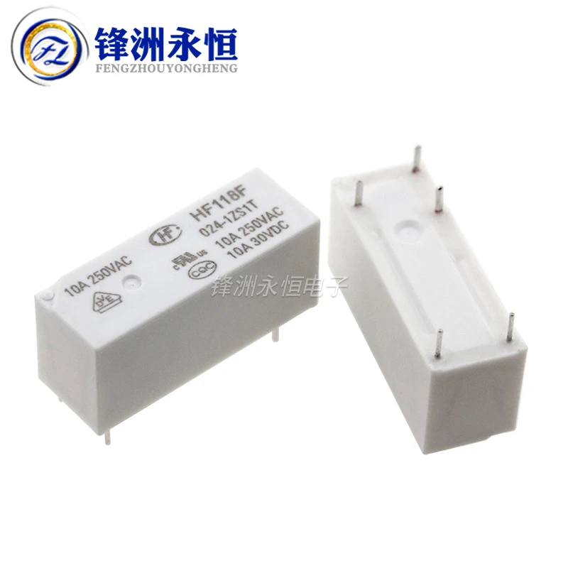Фото 5 шт./лот, новое JQX-118F HF118F-005-1ZS1T HF118F-012-1ZS1T HF118F-024-1ZS1T HF118F-005 012 024 048-1ZS1T 10A 5 В 12 В 24 В Реле мощности №2
