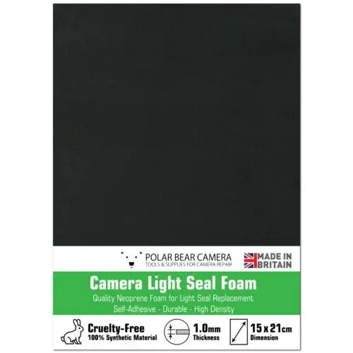 

Light Seal Foam 1mm Self-Adhesive Film Camera Repair Sheet 21cmx15cm UK MADE