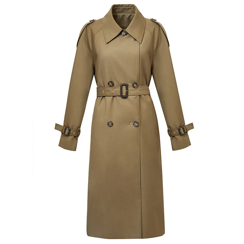

Trench Coat Women Spring Winter 2023 Long Women Coat Women's Clothing Korea Stylish Female Outer Kaki Jacket New In Outerwear