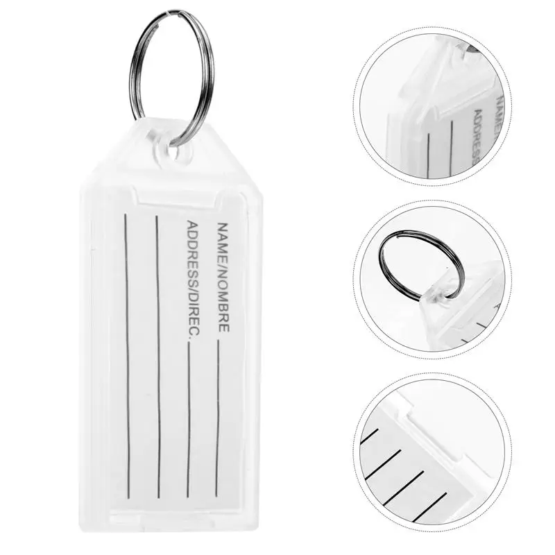 

30Pcs Classification Tags Plastic Portable Hotel Key Labels for Hotel (White)