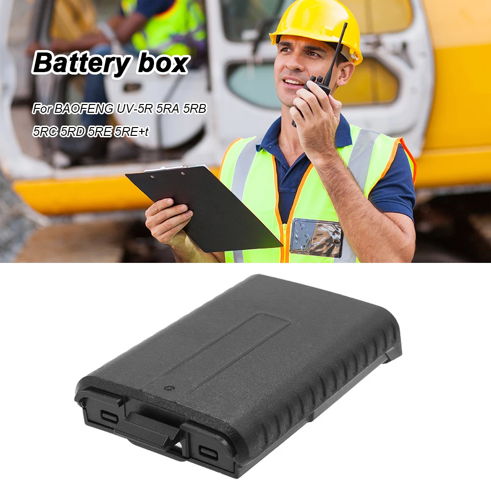 

Plastic Extended Battery Storage Box Walkie Talkie Accessories Portable Battery Case Shell Box Lightweight for Baofeng UV5R 5RE
