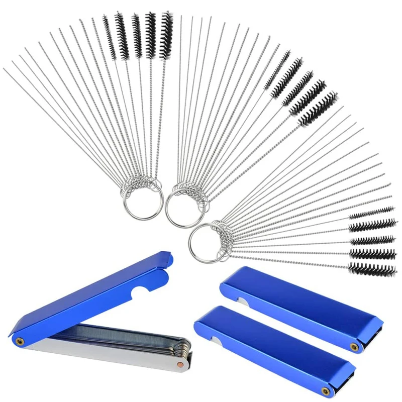 

Carburetor Carbon Dirt Jet Cleaner 39 Cleaning Line Set + 30 Cleaning Needle + 15 Nylon Cleaning Brush Tool Kit