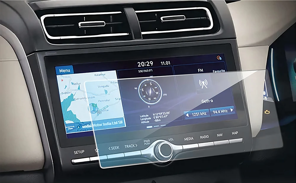 

9H Tempered Glass Protective Film Navigation Screen Protector for Hyundai Creta ix25 Facelift 2021 2022 SX SX O Auto Accessories