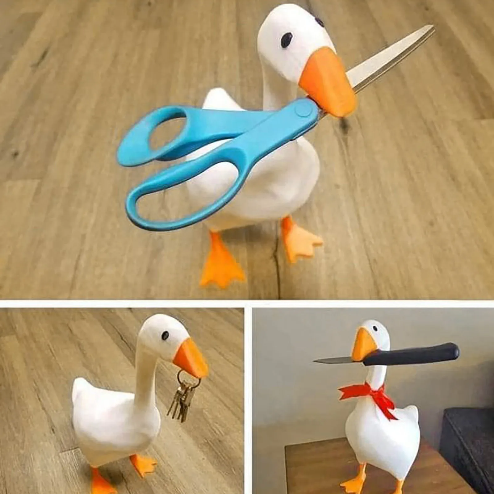 

Держатель для ключей с 3D рисунком гуся, магнитный держатель инструмента, подвесная статуя для украшения дома, фотоаксессуары, колокольчики